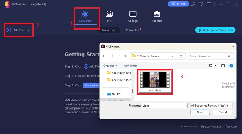 add your mkv video