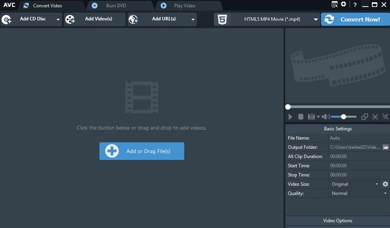 any video converter interface