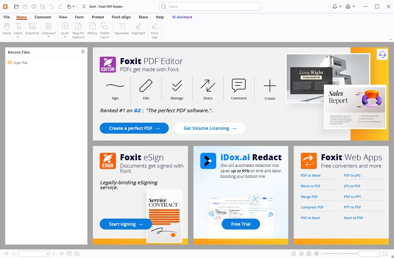 foxit convert screenshot to pdf