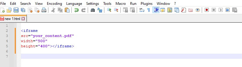 iframe src code example