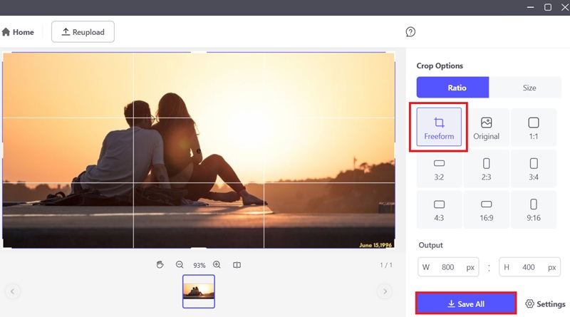 remove date from photo picwish crop image