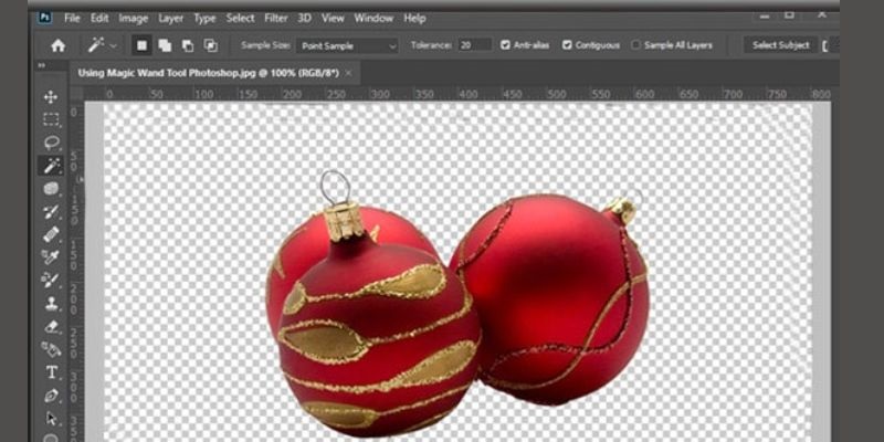 remove image using magic wand tool