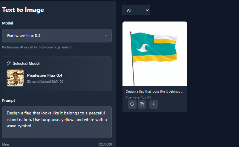 download the generated flag