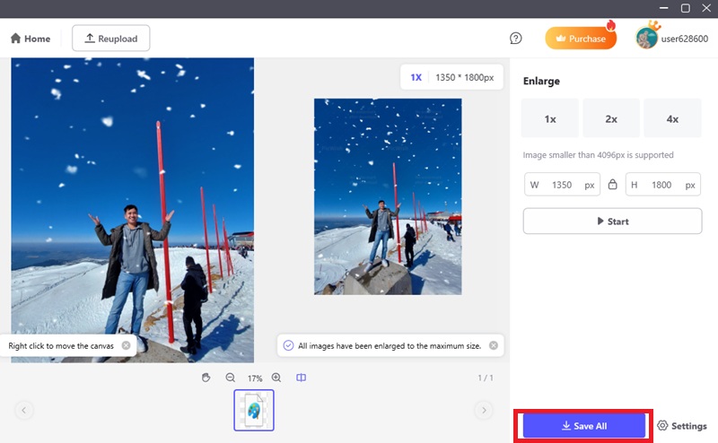 preview and select your image