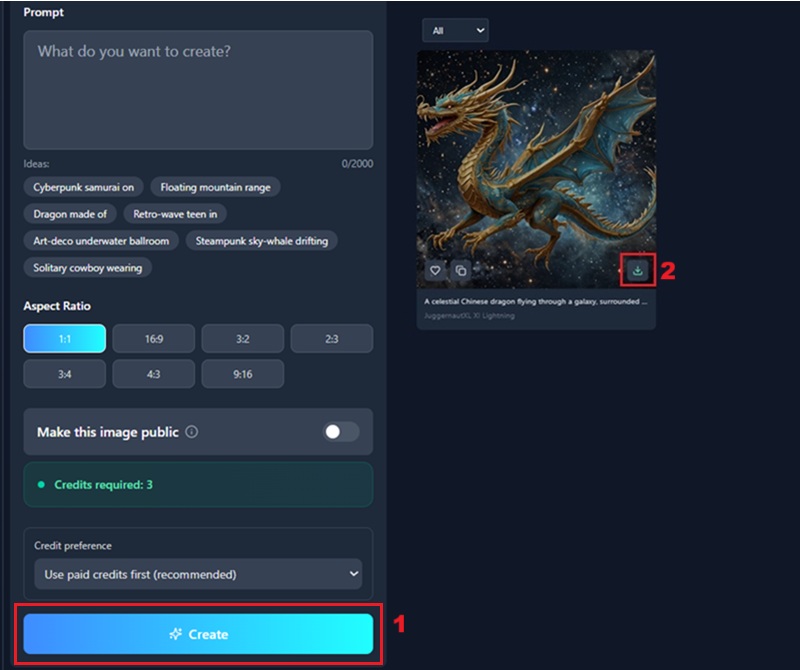 generate and download image