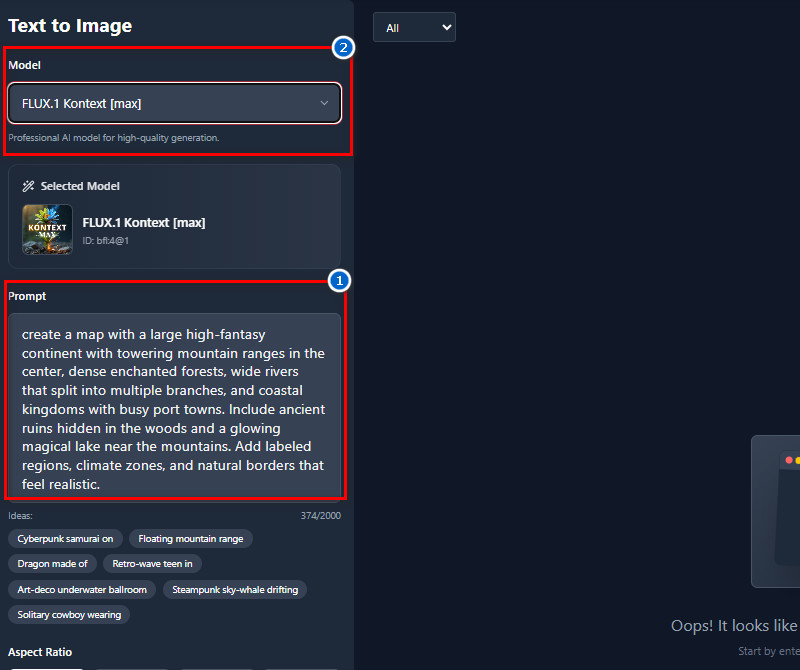 add your text prompt