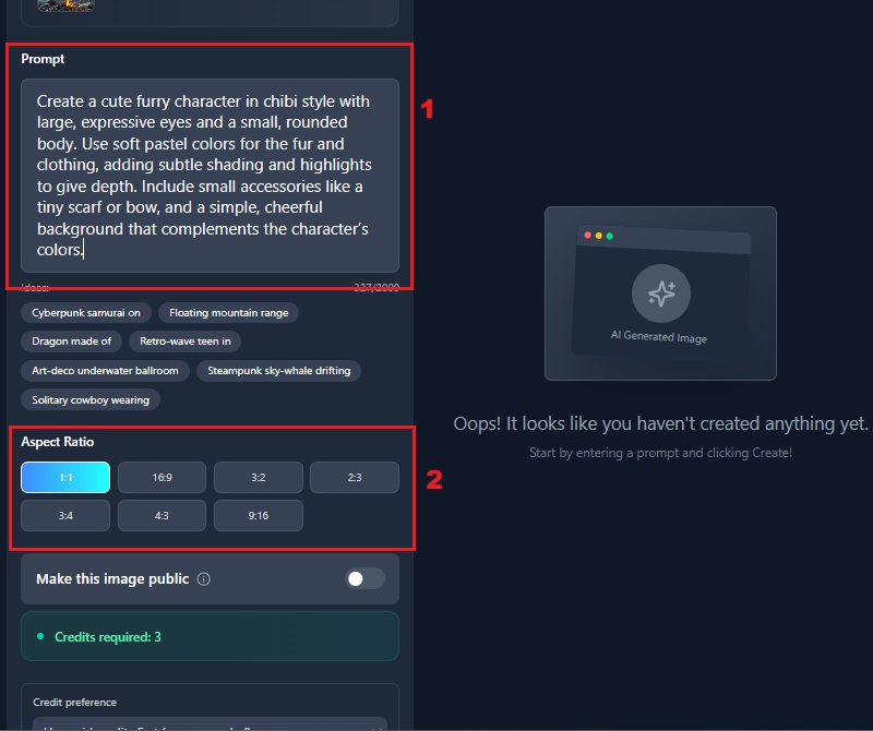 type your prompt