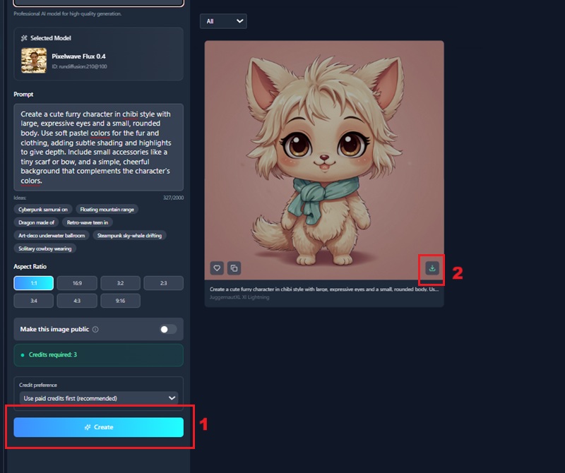 create and download image