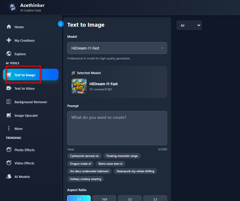 navigate to text to image