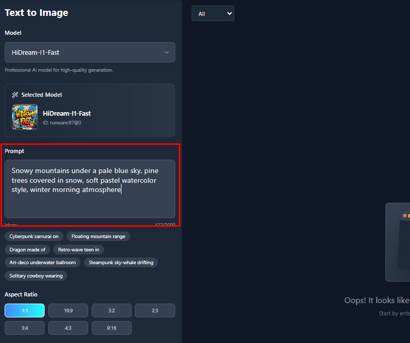 start adding your prompt