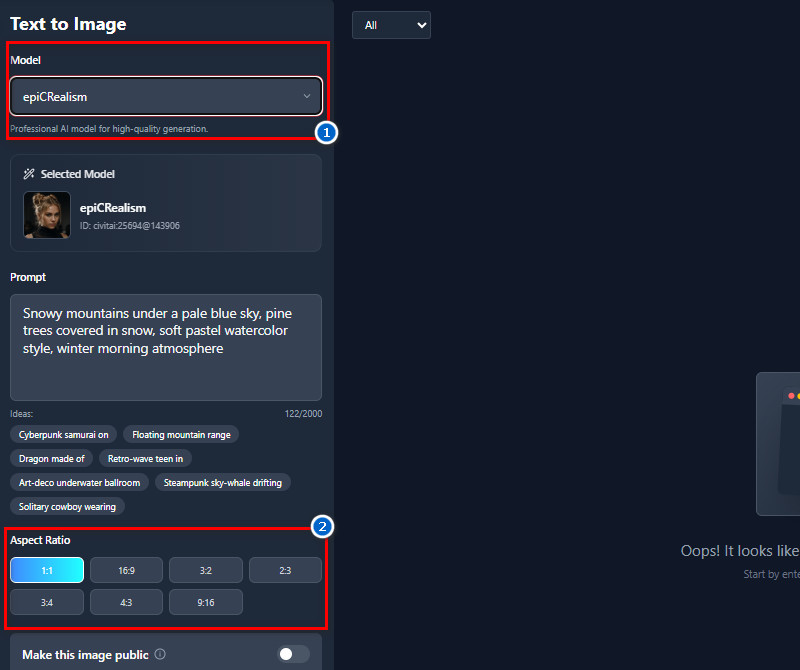customize the settings