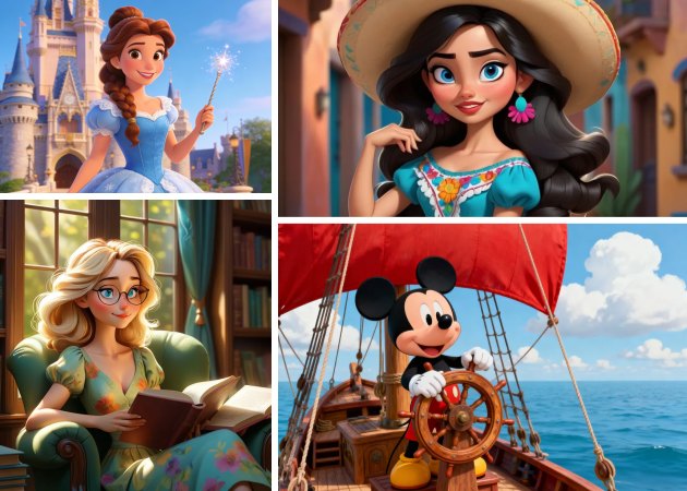 turn simple words to disney characters