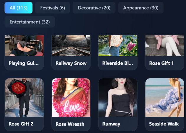 template based video styles