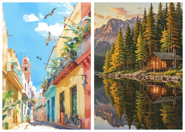 create various beautiful watercolor art
