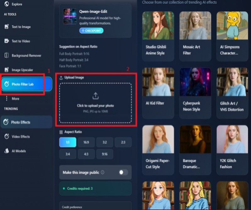 upload your existing photo
