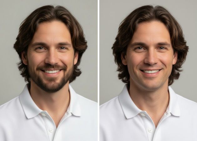 natural beard-free makeover