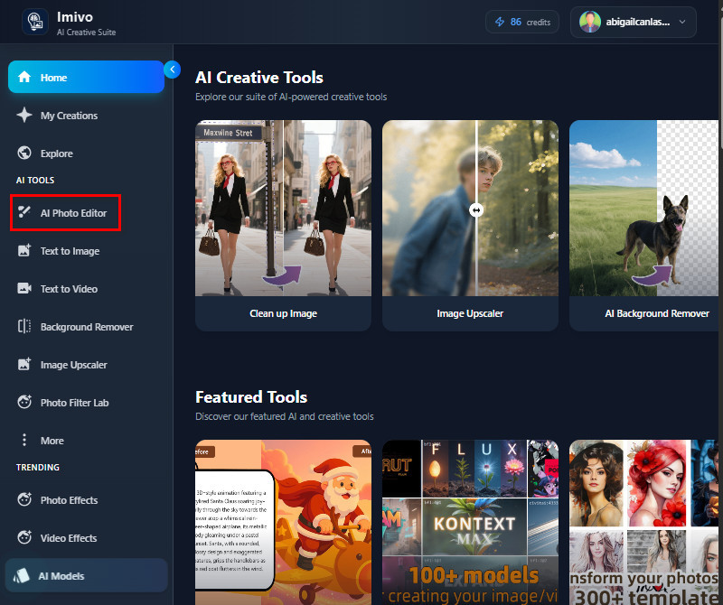 navigate to ai photo editor