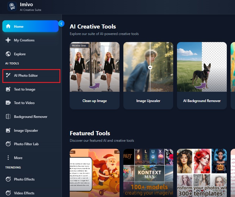 access the ai photo editor