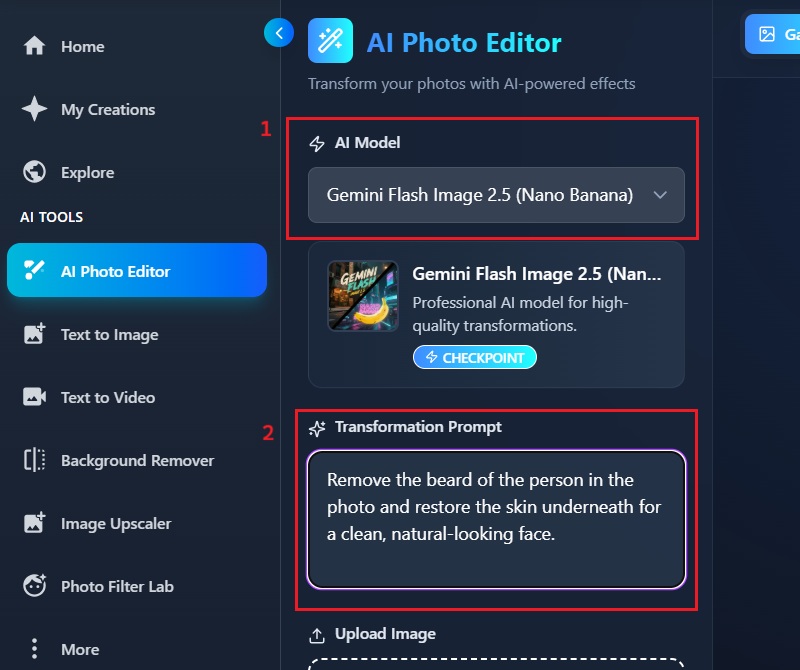 type description prompt