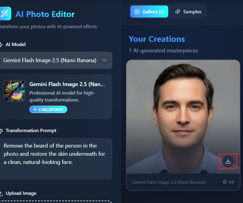 review and save your photo