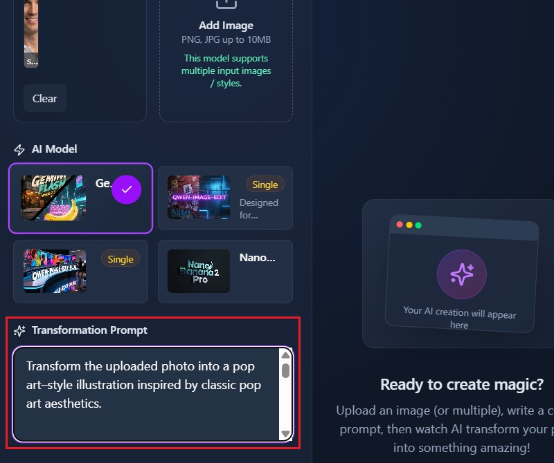 add textual prompt