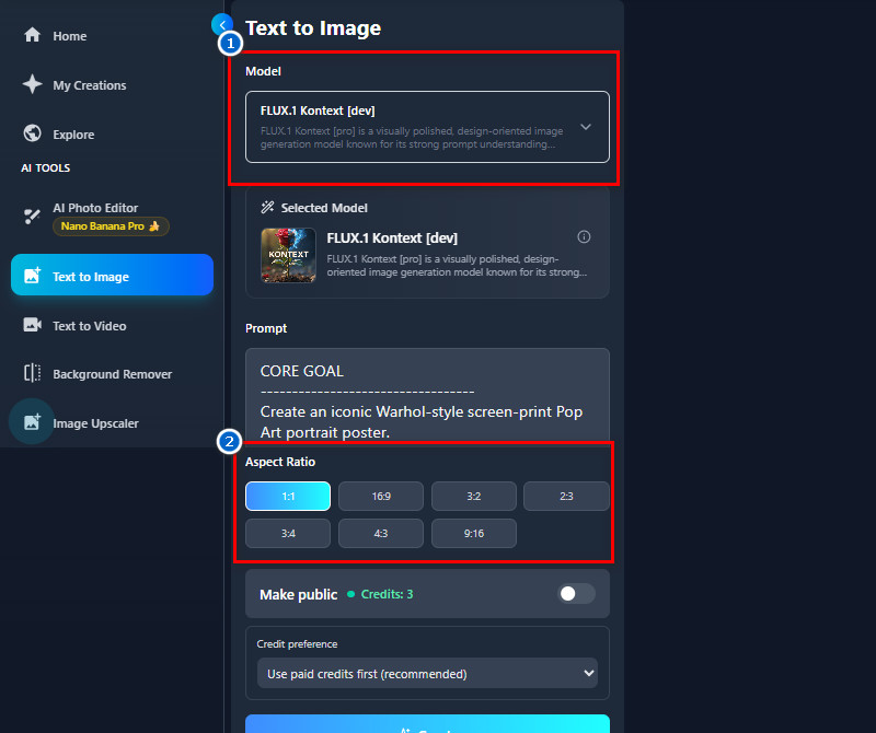 choose your settings