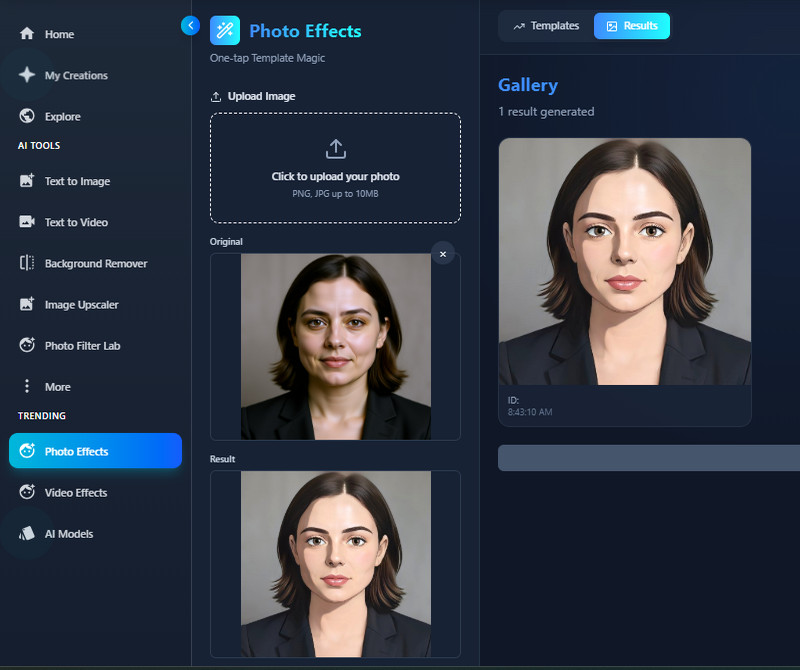 choose and apply the effect