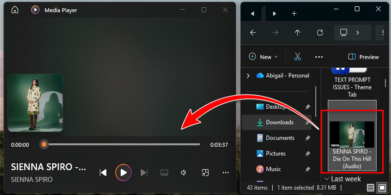 get the mp3file