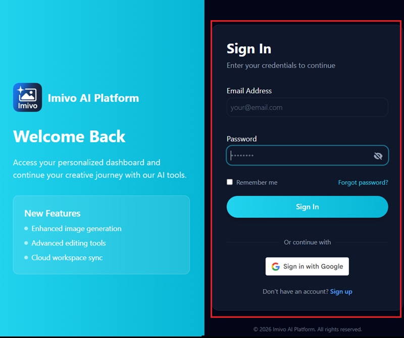 register an account
