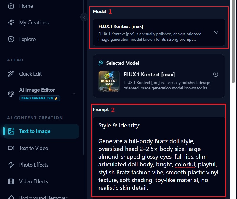 input detailed text