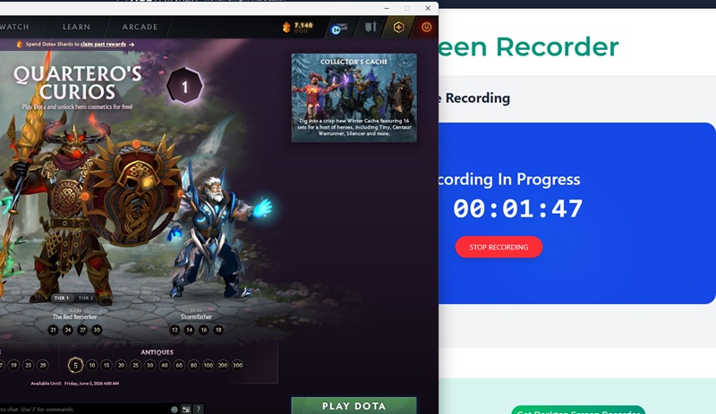 record game on pc with acethinker free online screen recorder