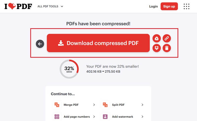 ilovepdf download compressed pdf