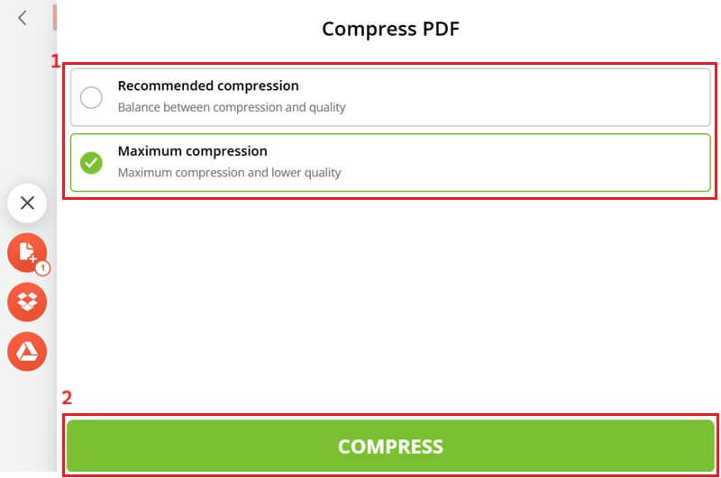 pdfcandy compress file