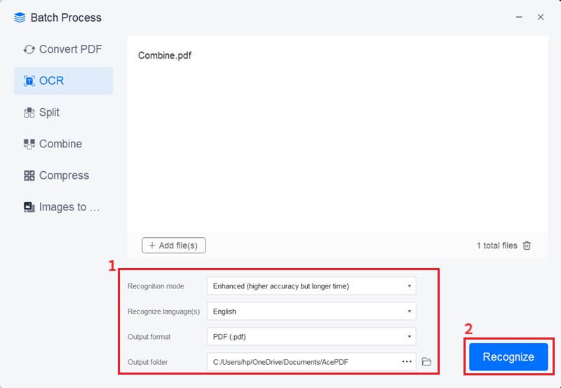 acepdf ocr process
