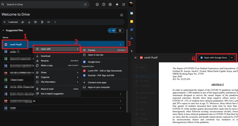 google drive auto convert feature