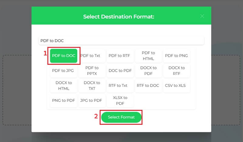 online converter select format