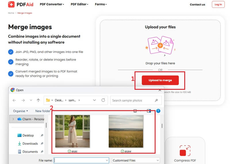 pdfaid upload images