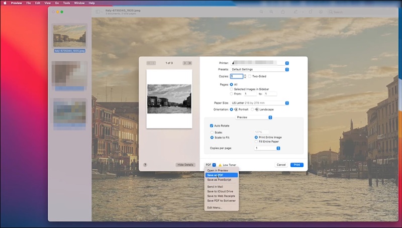 preview save as pdf