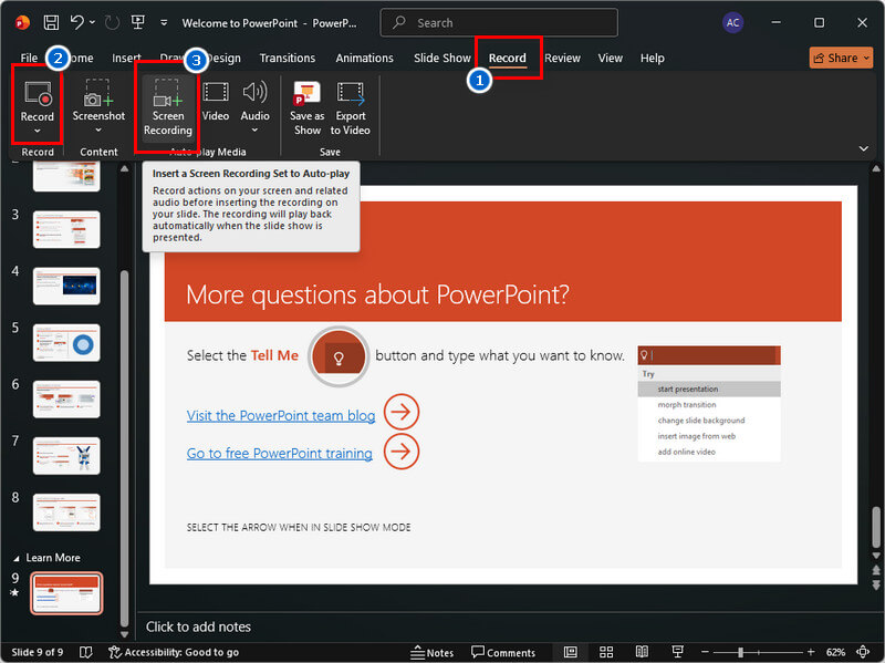launch powerpoint and open presentation