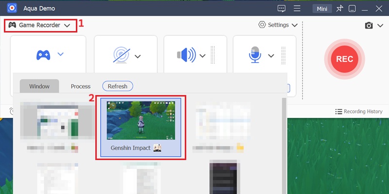 Configure Game Capture Mode