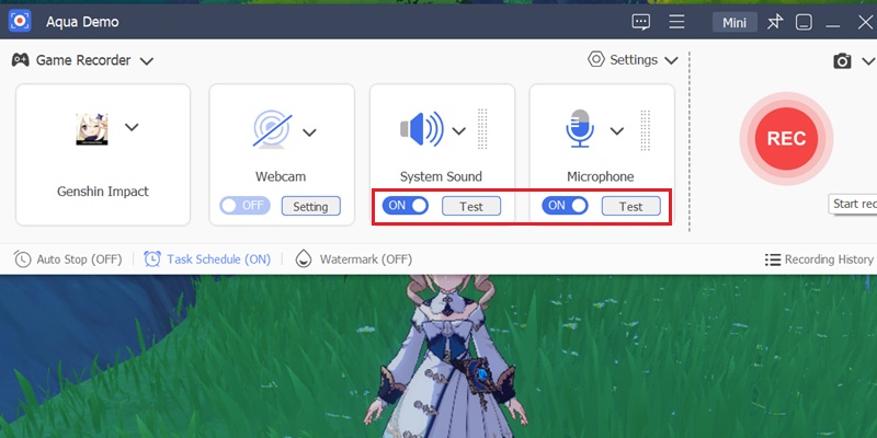 Assign System Audio and Voice Input