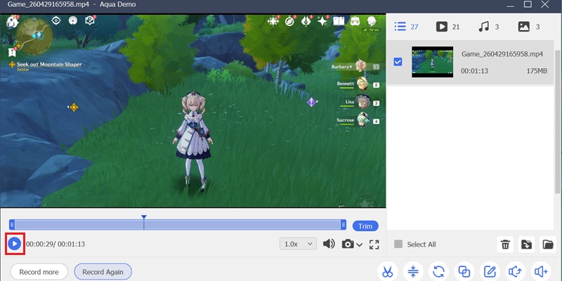 Review Recorded Gameplay