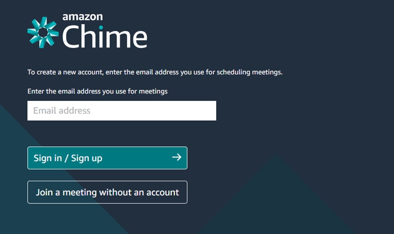 login to amazon chime