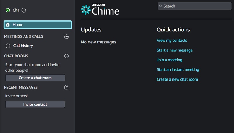 amazon chime start meeting