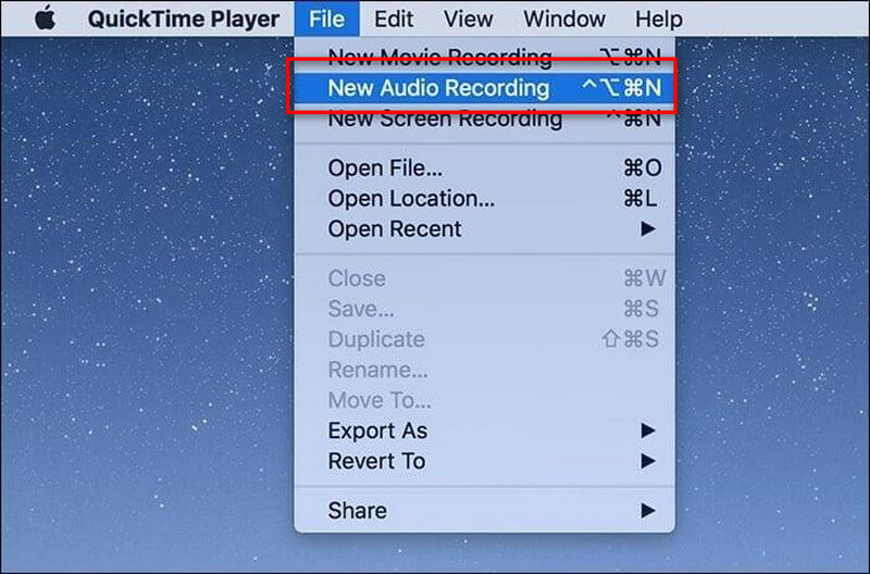 record audio on computer using quicktime player