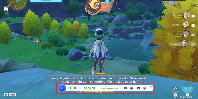 Initiate Gameplay Recording