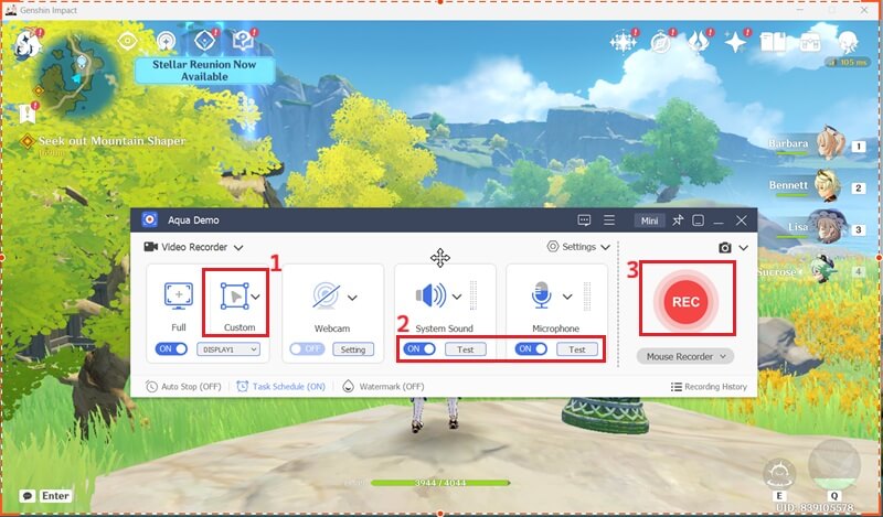 aqua demo record