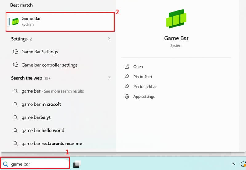 screen record on dell laptop search game bar