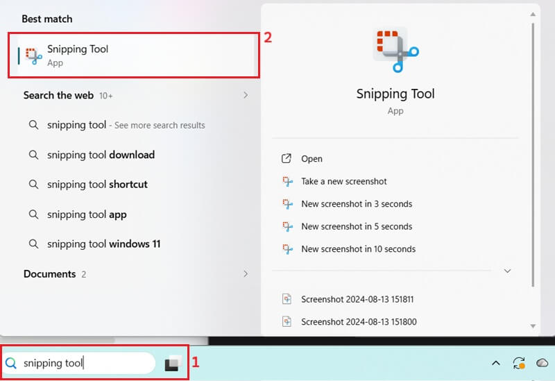 screen record on dell laptop search snipping tool