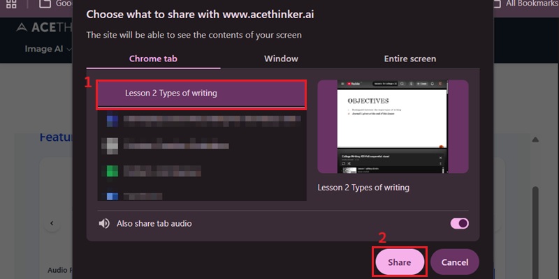 Configure Audio input